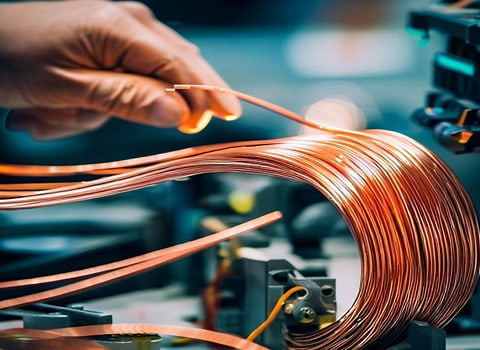 تصویر 1 از سیم مفتول مسی ضخیم مقاوم به حرارت و سایش